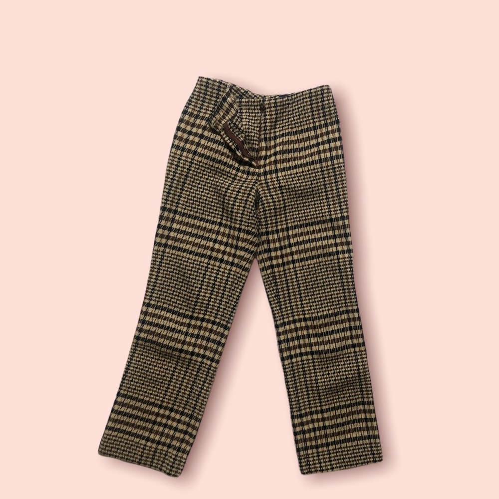 Plaid Wool Pants